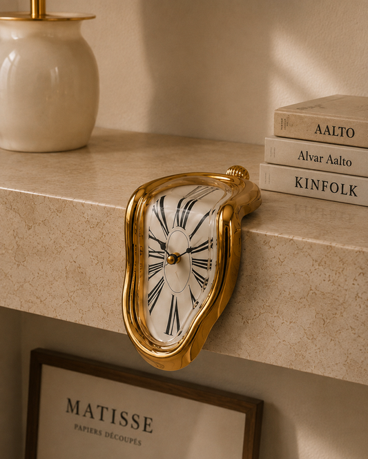 Horloge fondue décorative