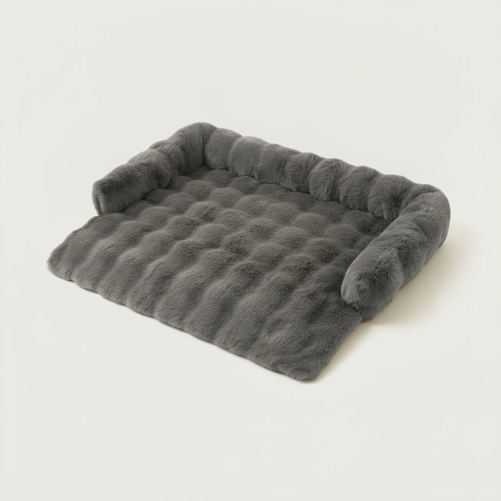 Couverture Velours coloris gris