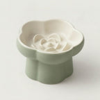 Gamelle anti-glouton Fleur crème et sauge