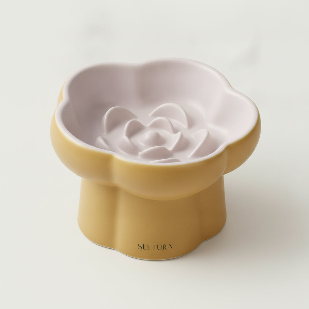 Gamelle Fleur violet et jaune