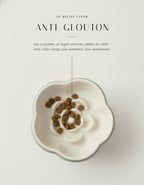 Relief fleur anti-glouton vu de dessus