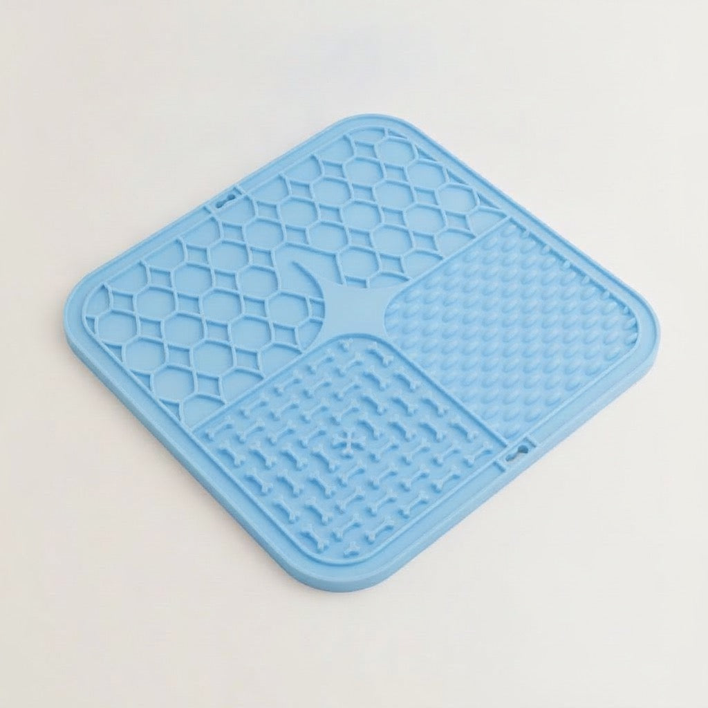 Tapis de léchage bleu