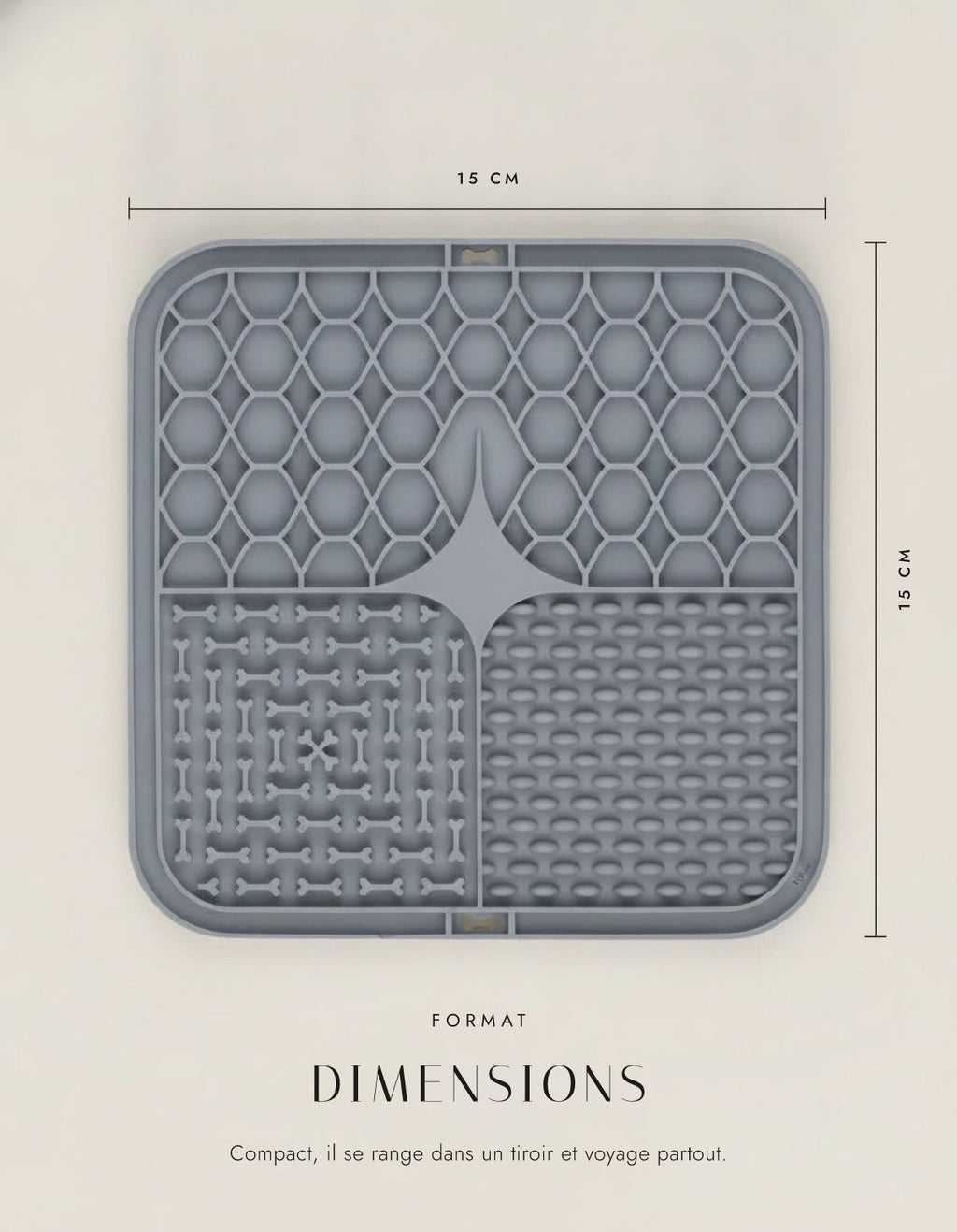 Dimensions du tapis : environ 15 x 15 cm