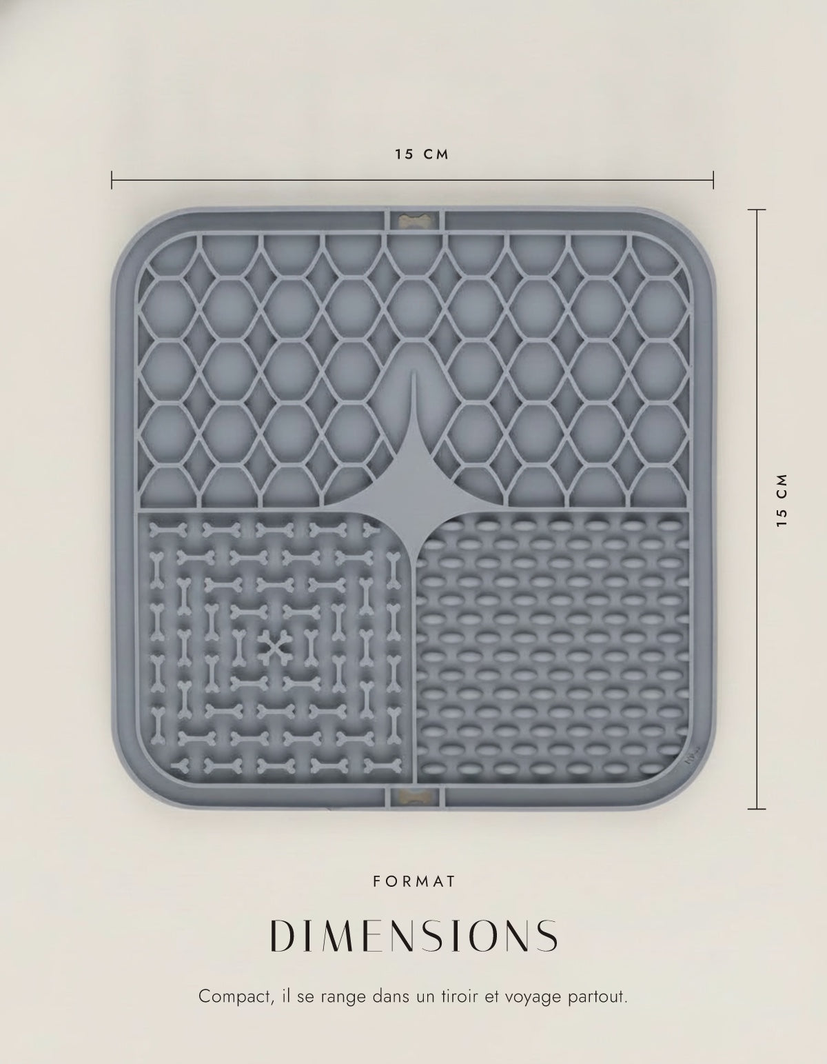 Dimensions du tapis : environ 15 x 15 cm